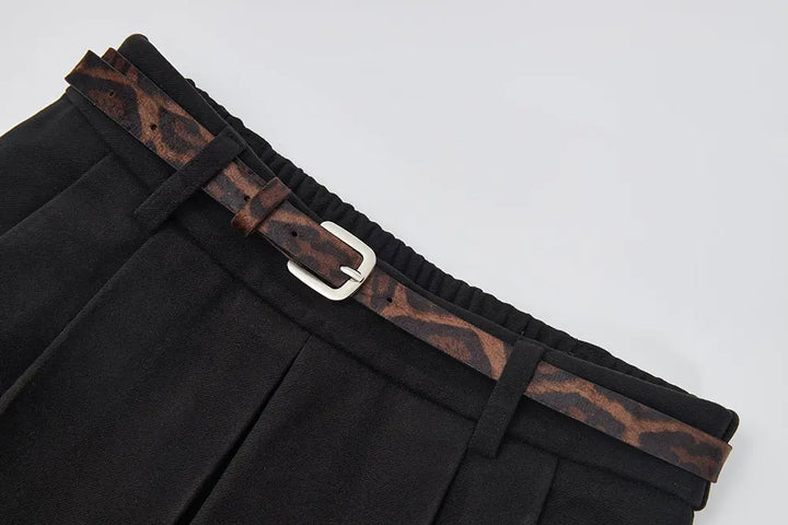 An image of a   42792 Pleated Midi Skirt with Belts by  Mirra Masa