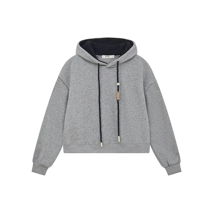 An image of a  Light Grey / One-Size 44005 Fleece Lined Hoodie by  Mirra Masa