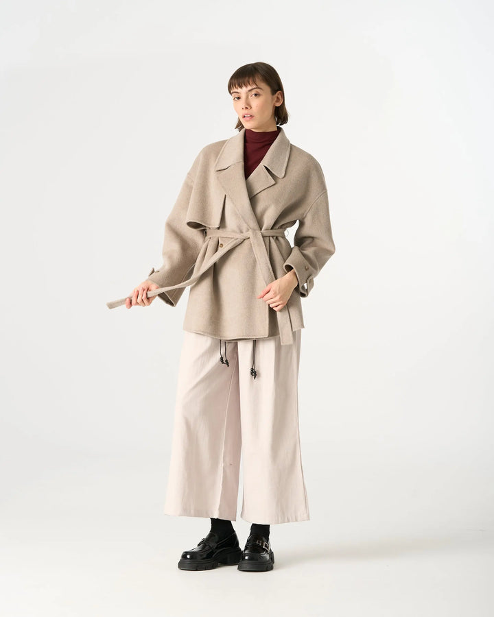 An image of a   44150 Short Wool Coat by  Mirra Masa