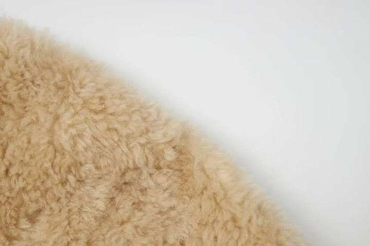 An image of a   44230 Luxe Wool Round-Neck Teddy Jacket by  Mirra Masa