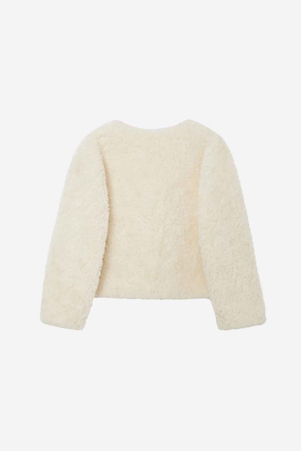 An image of a   44389 Women's Cropped Wool Teddy Jacket by  Mirra Masa