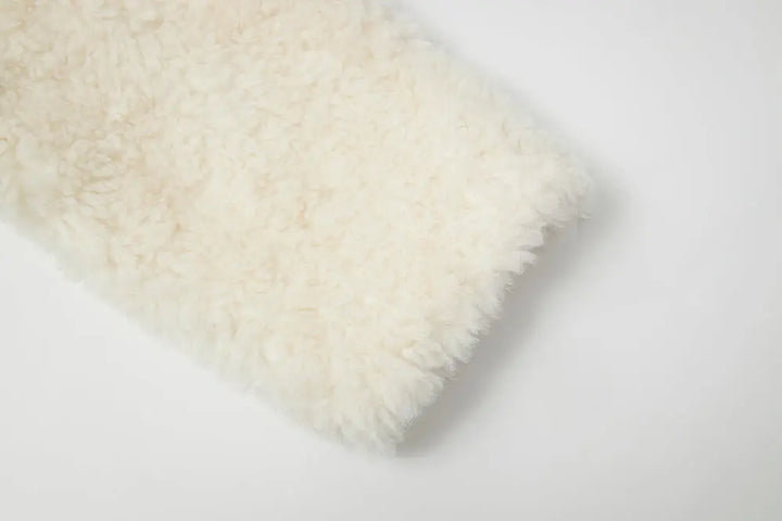 An image of a   44389 Women's Cropped Wool Teddy Jacket by  Mirra Masa