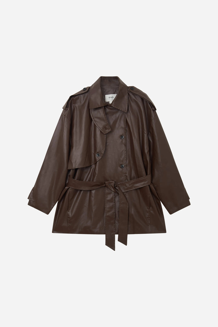An image of a   44465 Classic Belted Trench Coat by  Mirra Masa