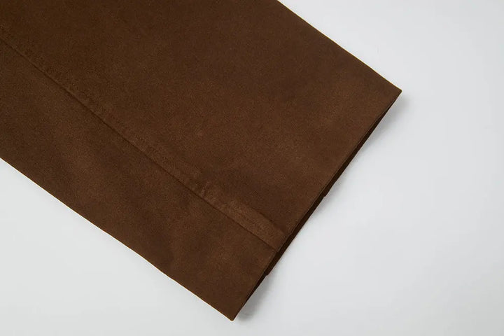 An image of a   44468 Suede Short Trench Coat by  Mirra Masa