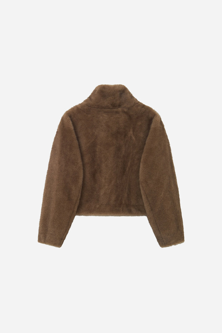 An image of a   44544 Faux Fur Cropped Jacket by  Mirra Masa