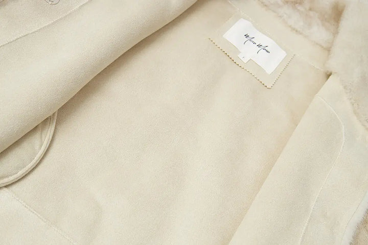 An image of a   44544 Faux Fur Cropped Jacket by  Mirra Masa