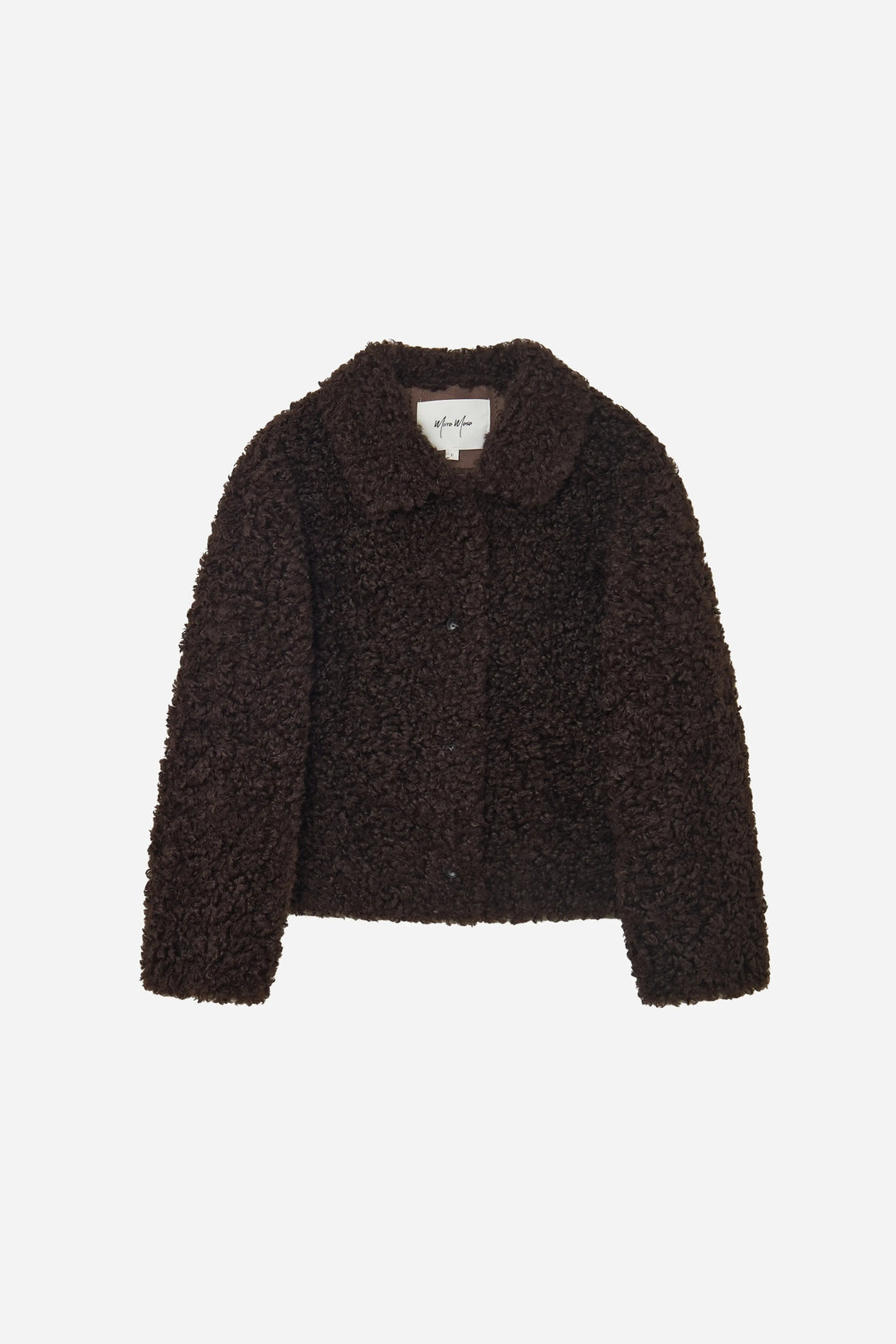 An image of a   44584 Women's Cropped Sherpa Jacket by  Mirra Masa