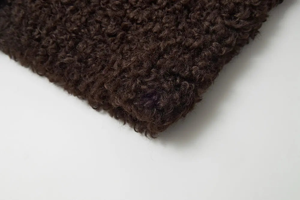 An image of a   44584 Women's Cropped Sherpa Jacket by  Mirra Masa