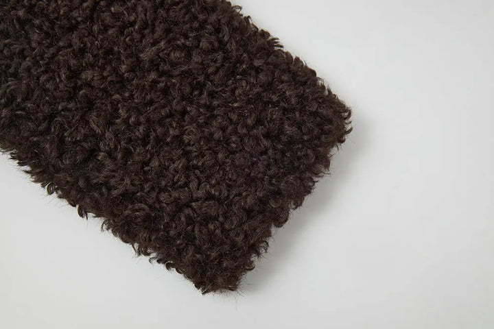 An image of a   44584 Women's Cropped Sherpa Jacket by  Mirra Masa