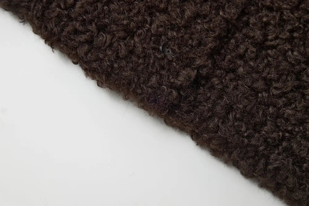 An image of a   44584 Women's Cropped Sherpa Jacket by  Mirra Masa