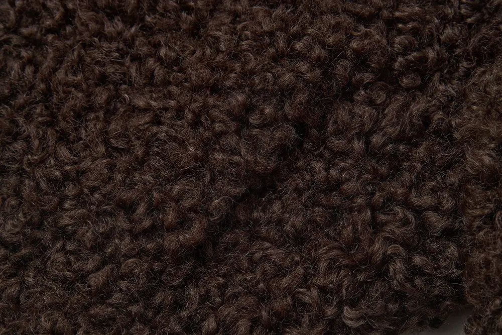 An image of a   44584 Women's Cropped Sherpa Jacket by  Mirra Masa