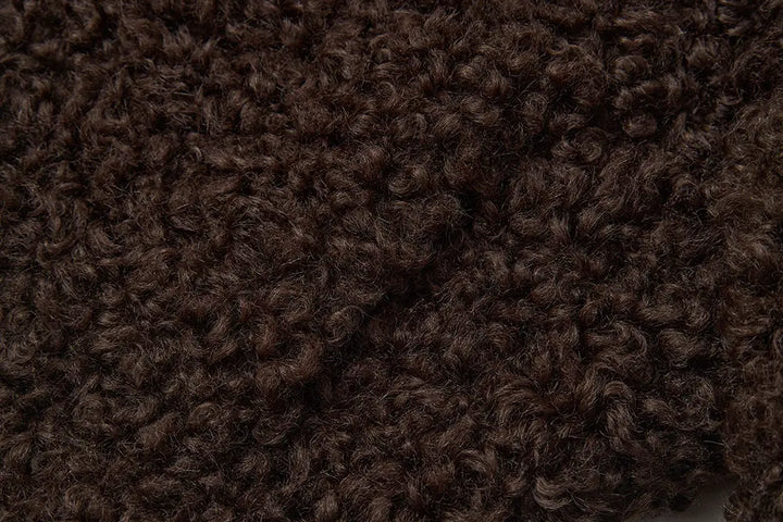 An image of a   44584 Women's Cropped Sherpa Jacket by  Mirra Masa