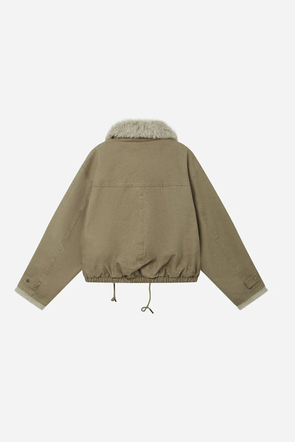 An image of a   44980 Shearling Button Down Jacket by  Mirra Masa