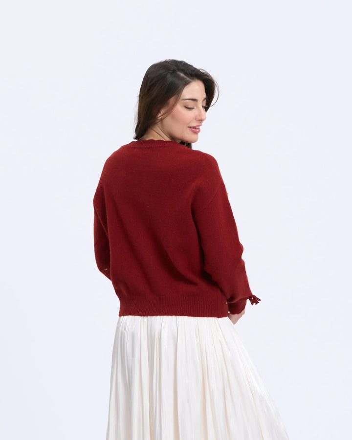 An image of a   4684D Cheery New Year Cardigan by  Mirra Masa