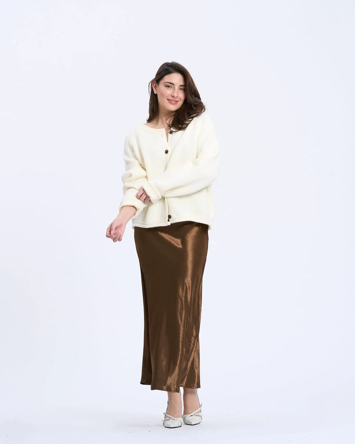 An image of a   4974Q Satin Skirt by  Mirra Masa