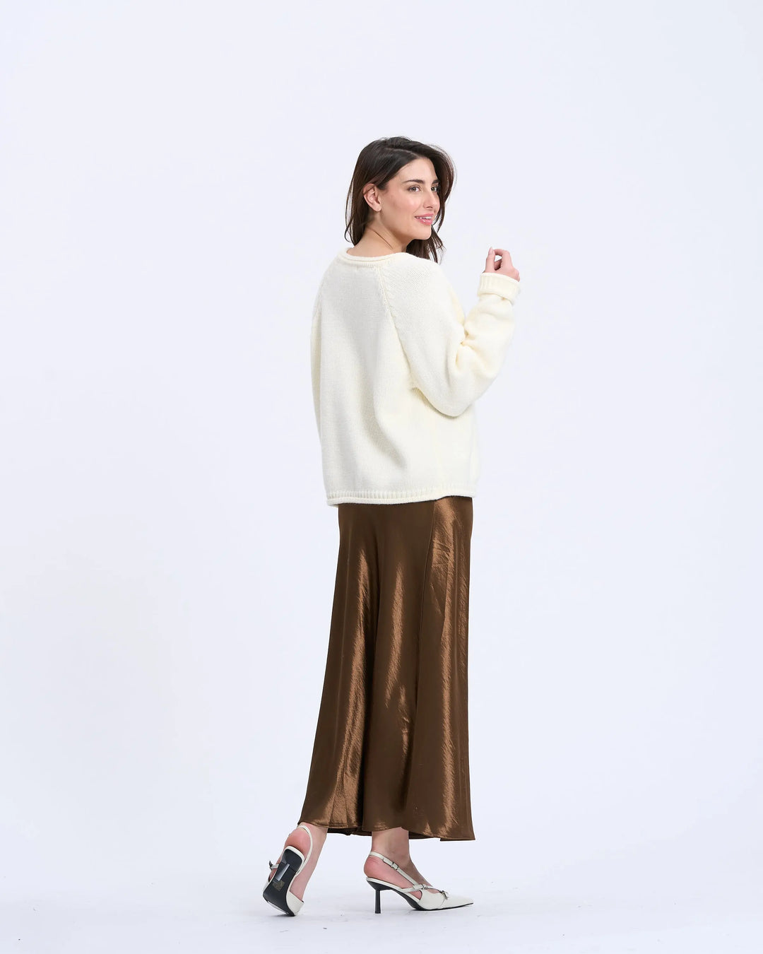 An image of a   4974Q Satin Skirt by  Mirra Masa