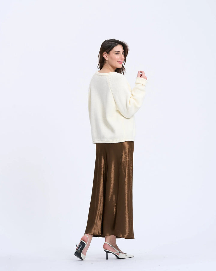 An image of a   4974Q Satin Skirt by  Mirra Masa