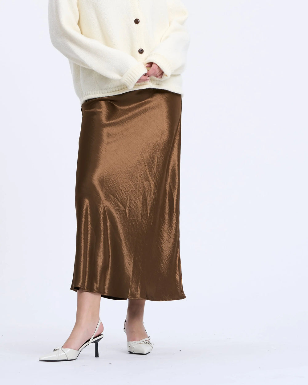 An image of a   4974Q Satin Skirt by  Mirra Masa