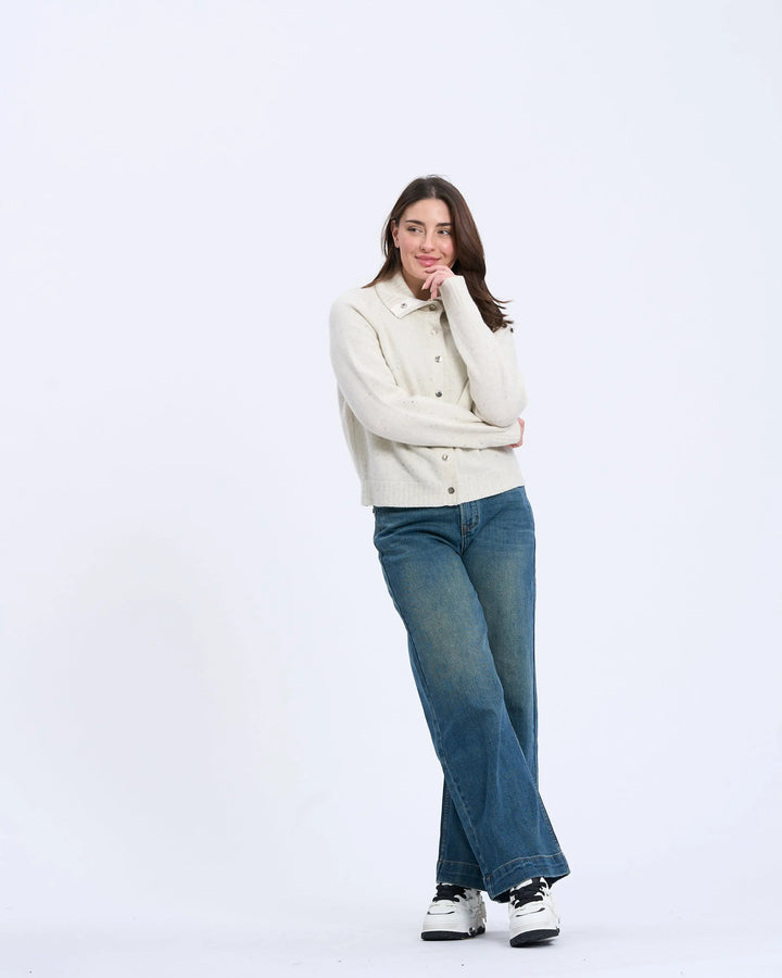 An image of a   5384Q Button Down Cardigan by  Mirra Masa