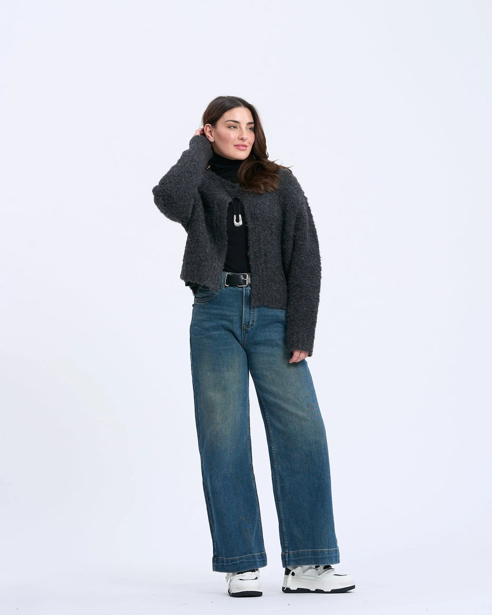 An image of a   5484D Cropped Cardigan by  Mirra Masa