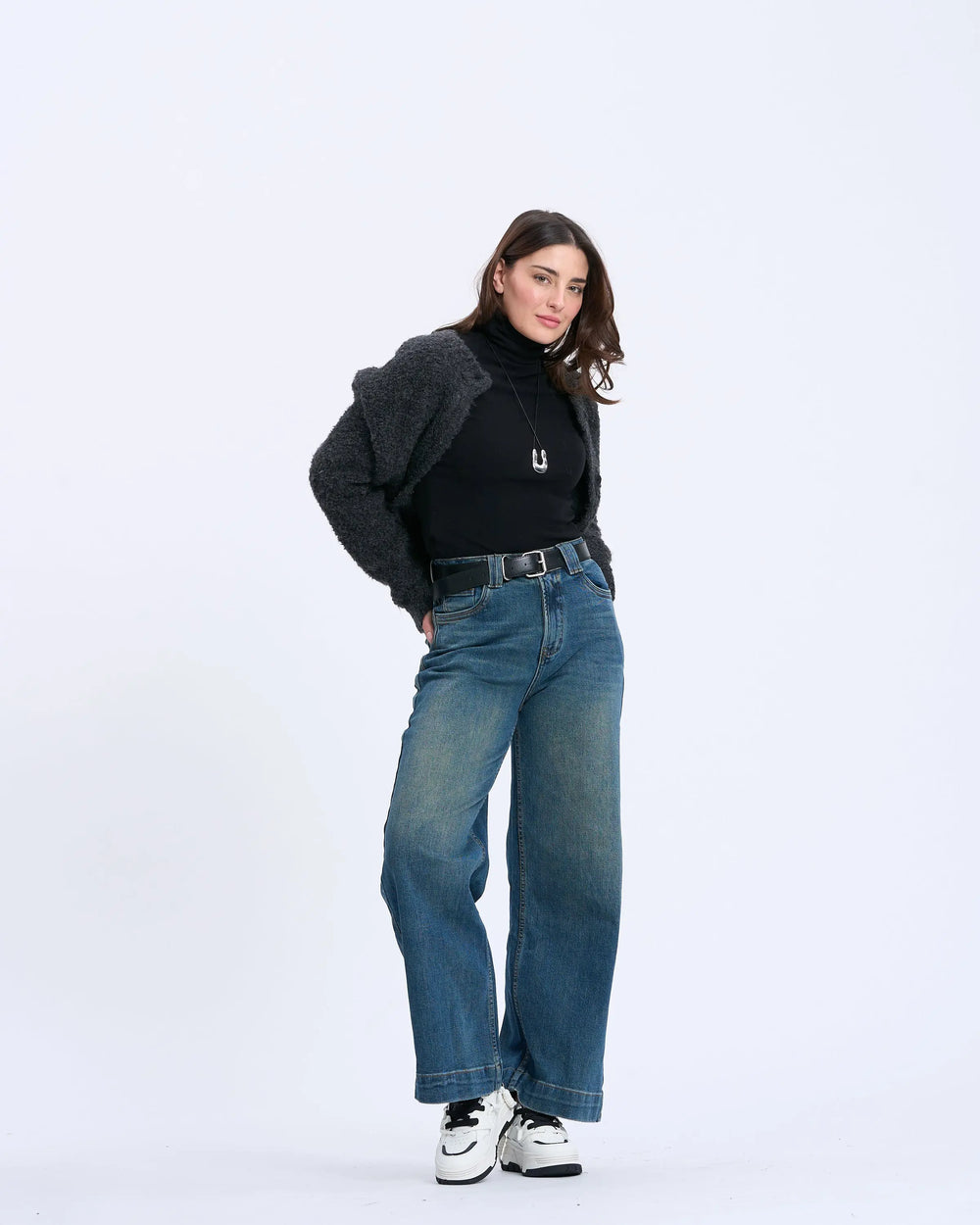 An image of a   5484D Cropped Cardigan by  Mirra Masa