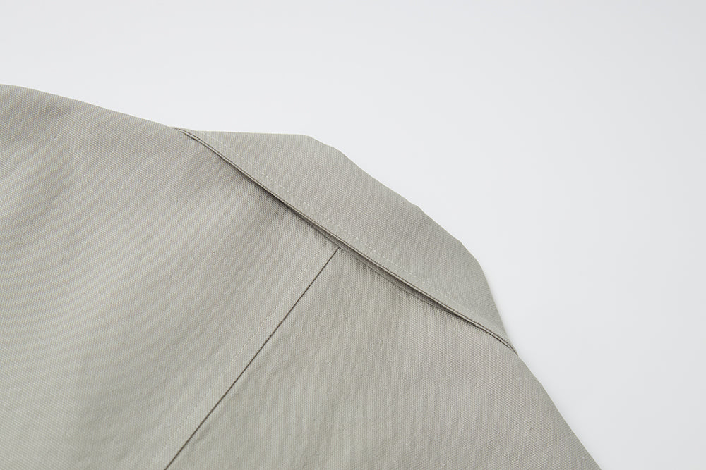 S44879 Double Breasted High Neck Jacket