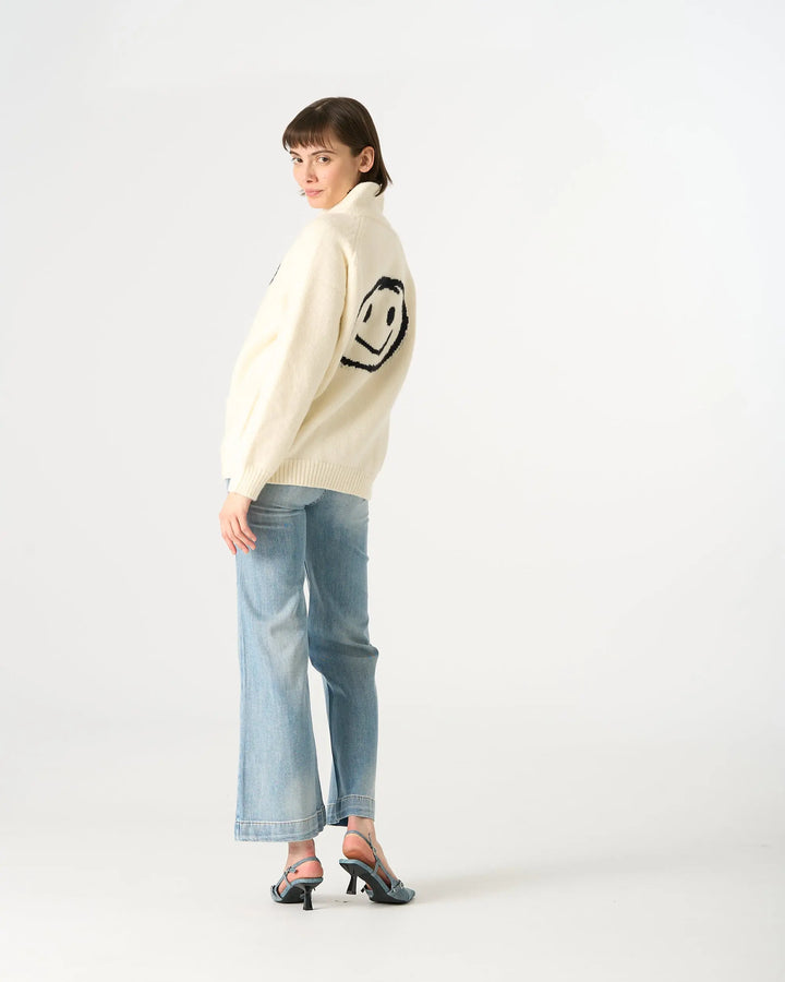 An image of a   6374Q Smiley Face Essential Cardigan by  Mirra Masa