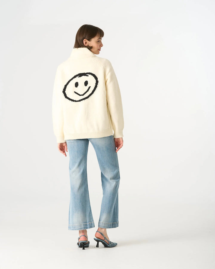 An image of a   6374Q Smiley Face Essential Cardigan by  Mirra Masa