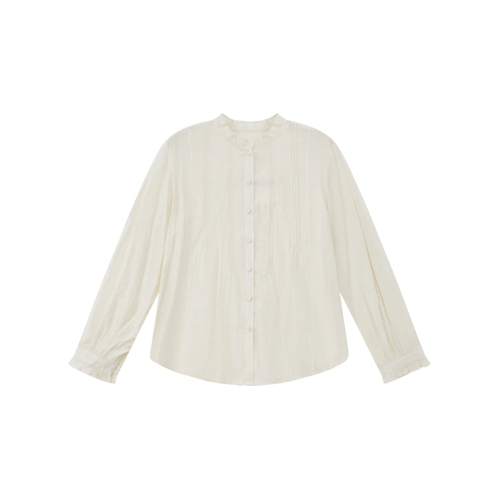 An image of a   6614Q Ruffle Collar Blouse by  Mirra Masa