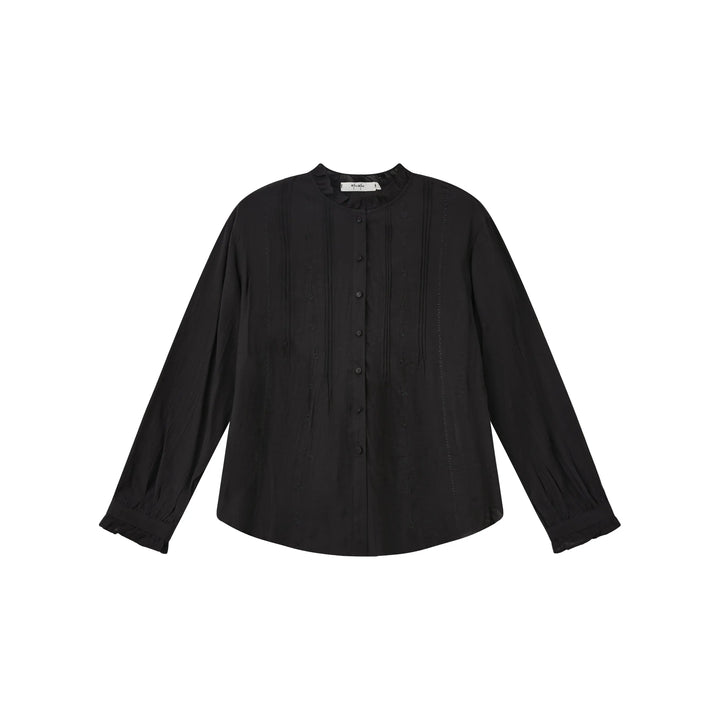 An image of a   6614Q Ruffle Collar Blouse by  Mirra Masa