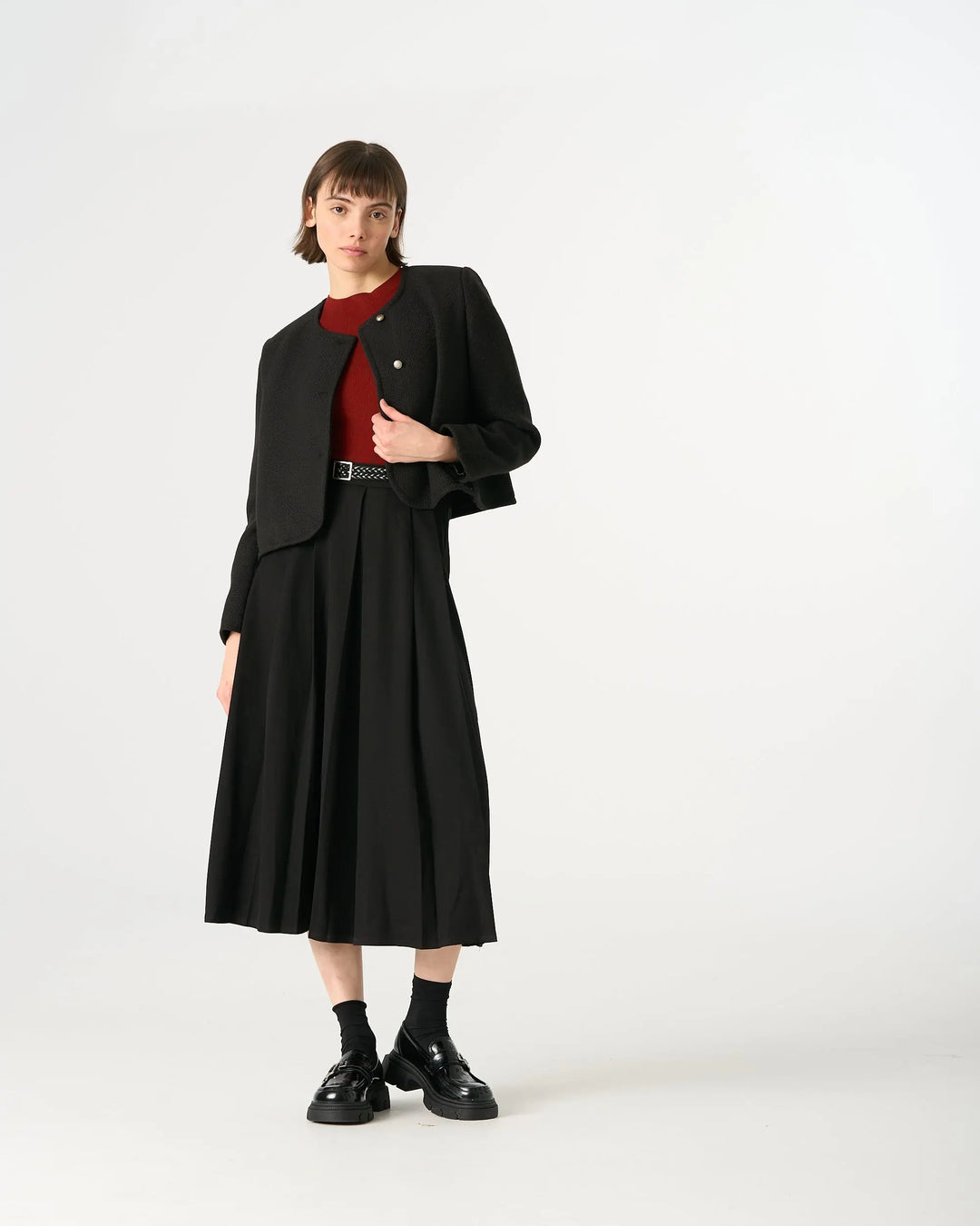 An image of a   7184D Roundneck Jacket by  Mirra Masa