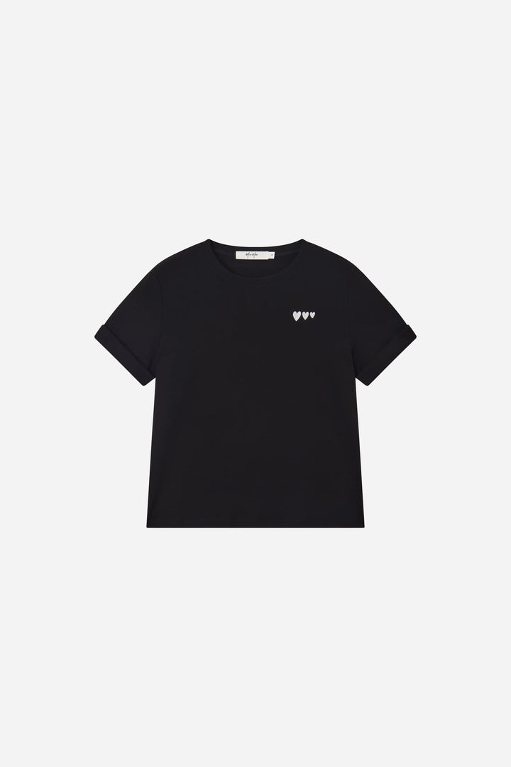 An image of a   75370 Embroidered Heart Cotton Tee by  Mirra Masa