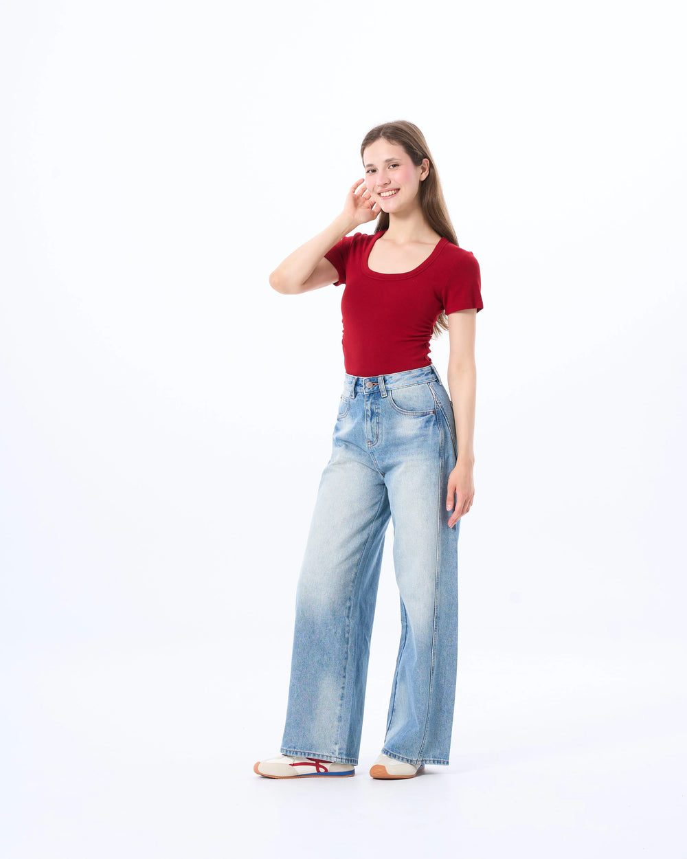 An image of a   7585C Straight Leg Jeans by  Mirra Masa
