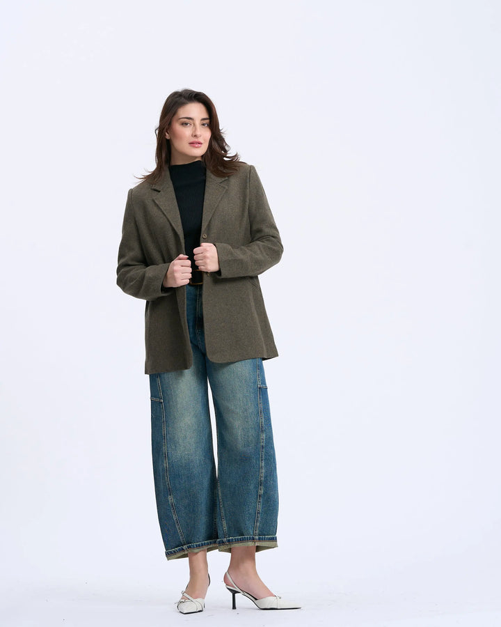 An image of a   7774Q Wool Blend Jacket by  Mirra Masa