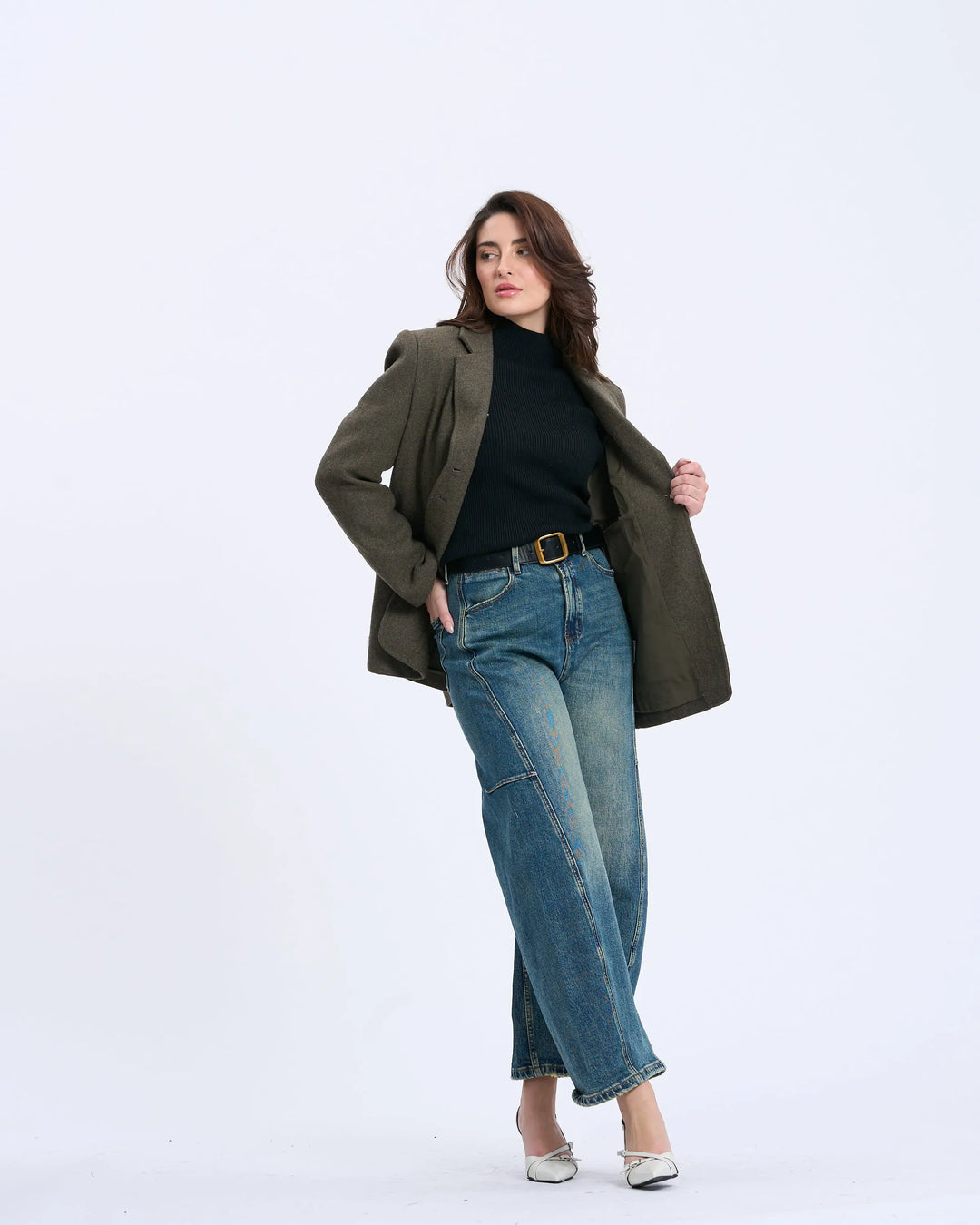 An image of a   7774Q Wool Blend Jacket by  Mirra Masa