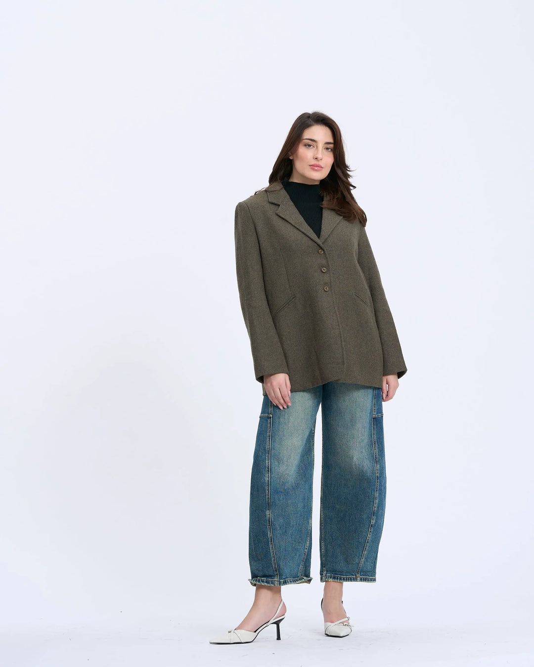 An image of a   7774Q Wool Blend Jacket by  Mirra Masa