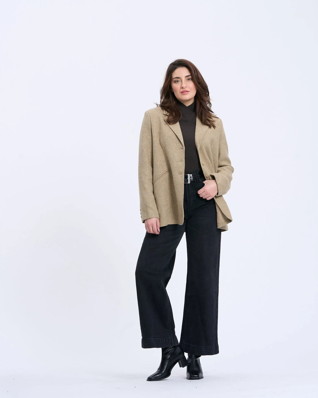 An image of a   7774Q Wool Blend Jacket by  Mirra Masa