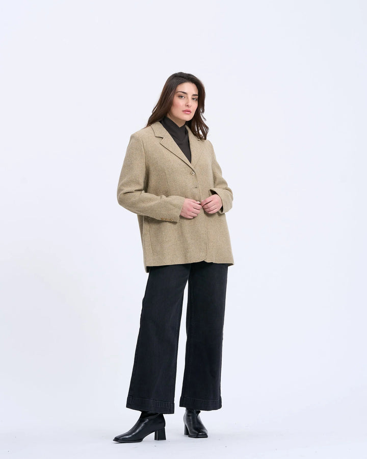 An image of a   7774Q Wool Blend Jacket by  Mirra Masa