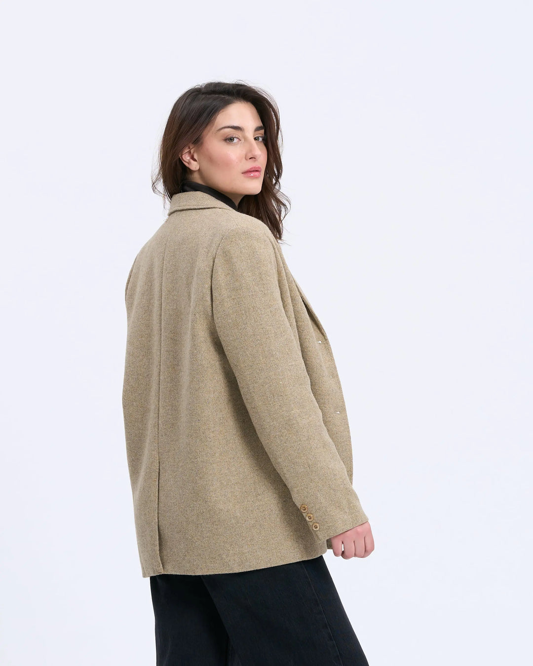An image of a   7774Q Wool Blend Jacket by  Mirra Masa