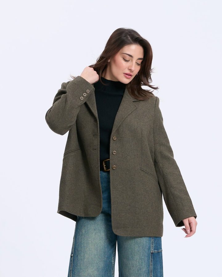 An image of a   7774Q Wool Blend Jacket by  Mirra Masa