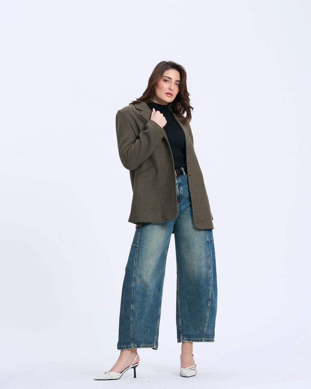 An image of a   7774Q Wool Blend Jacket by  Mirra Masa