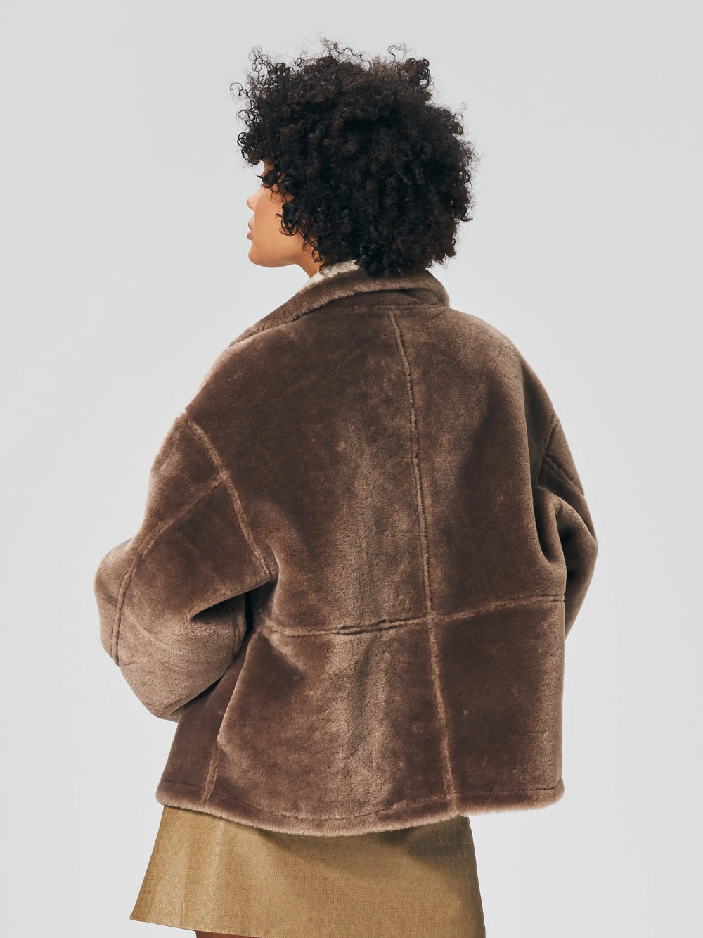 An image of a   83129 Vegan Leather Reversible Jacket by  Mirra Masa