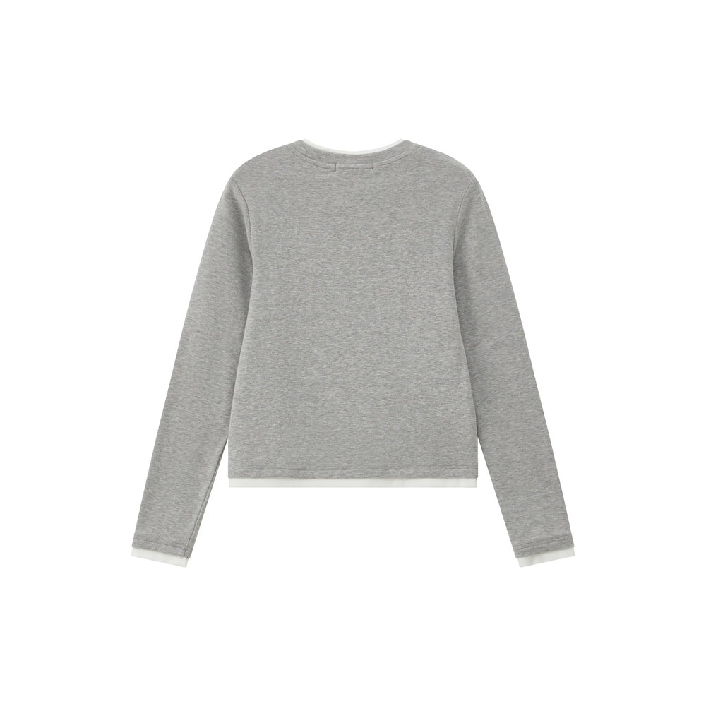 An image of a   8384Q Layered Roundneck Top by  Mirra Masa