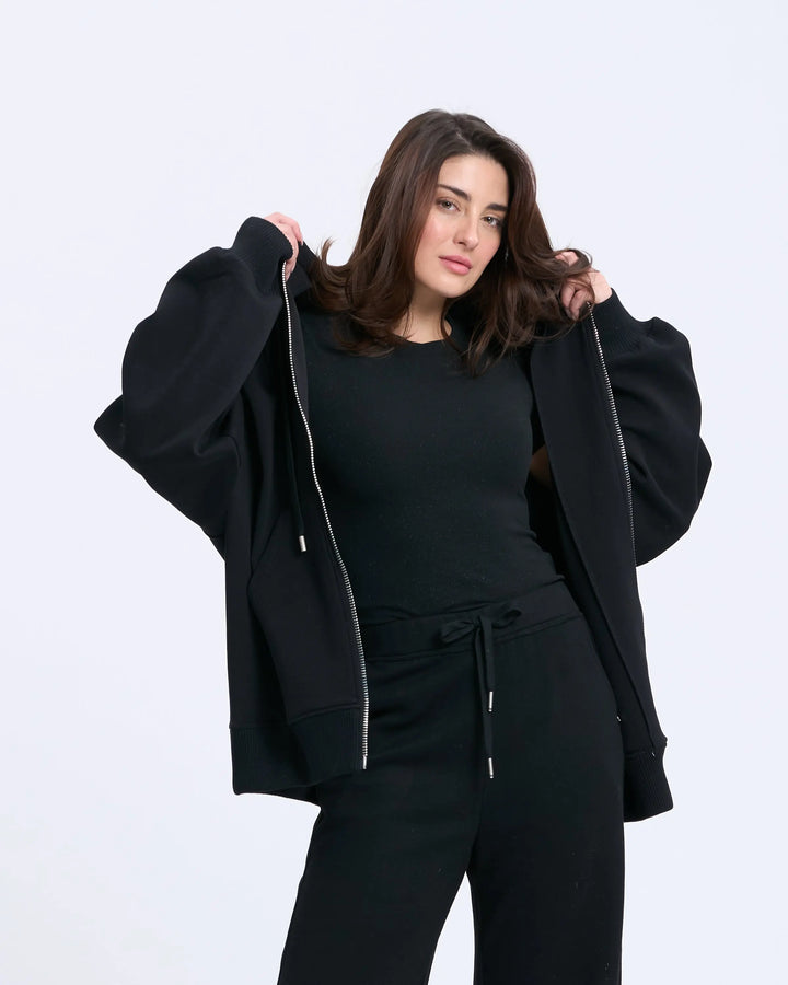 An image of a   85112 XL Zip Oversized Hoodie by  Mirra Masa