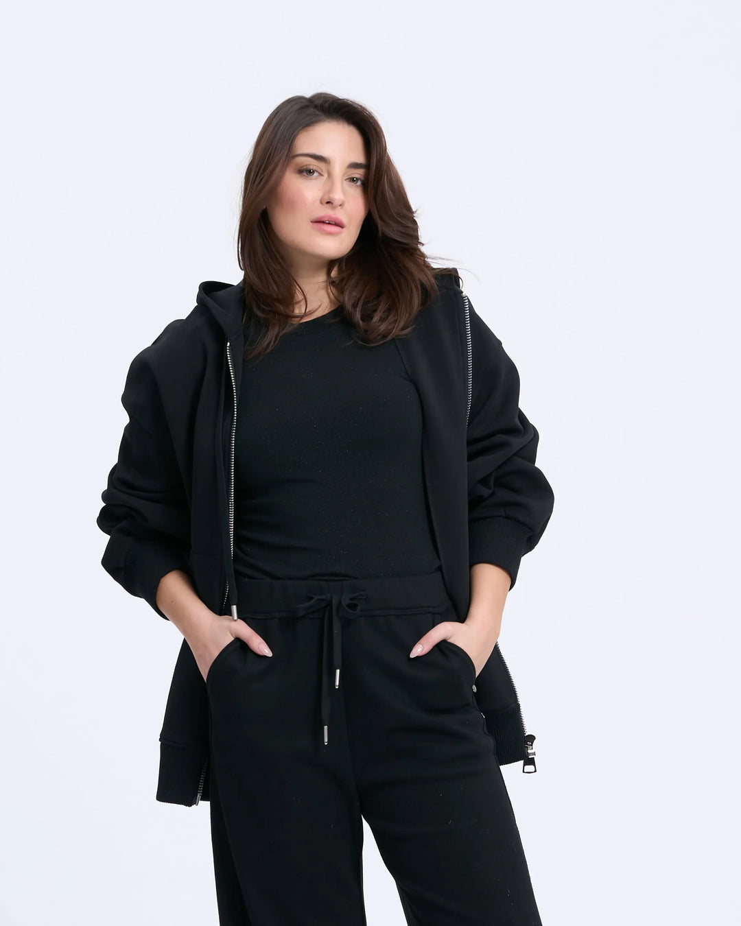 An image of a   85112 XL Zip Oversized Hoodie by  Mirra Masa