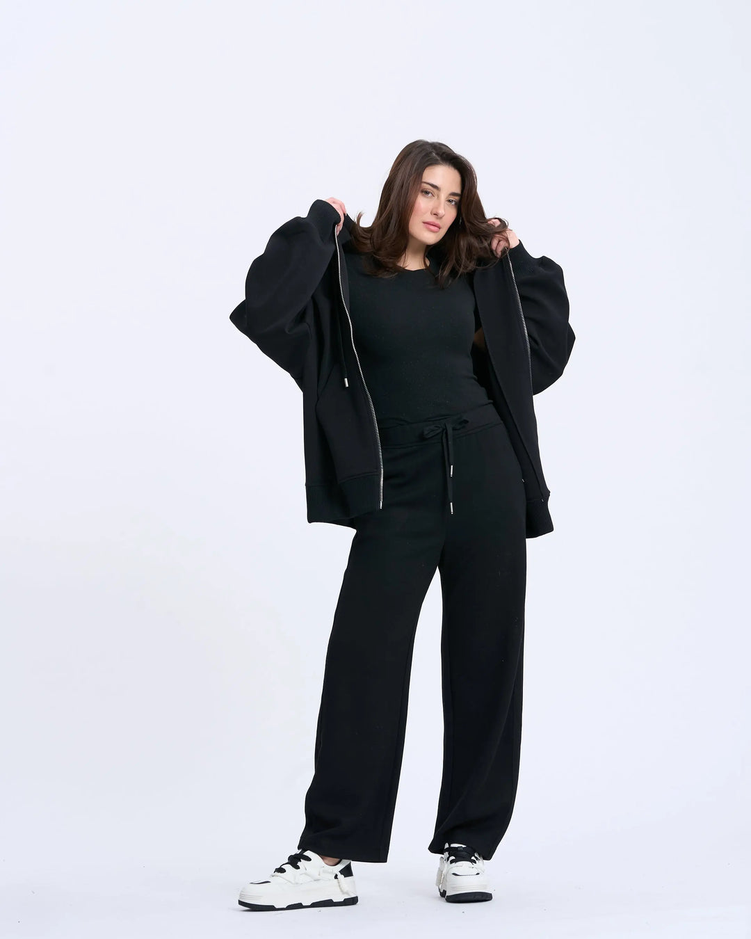 An image of a   85112 XL Zip Oversized Hoodie by  Mirra Masa