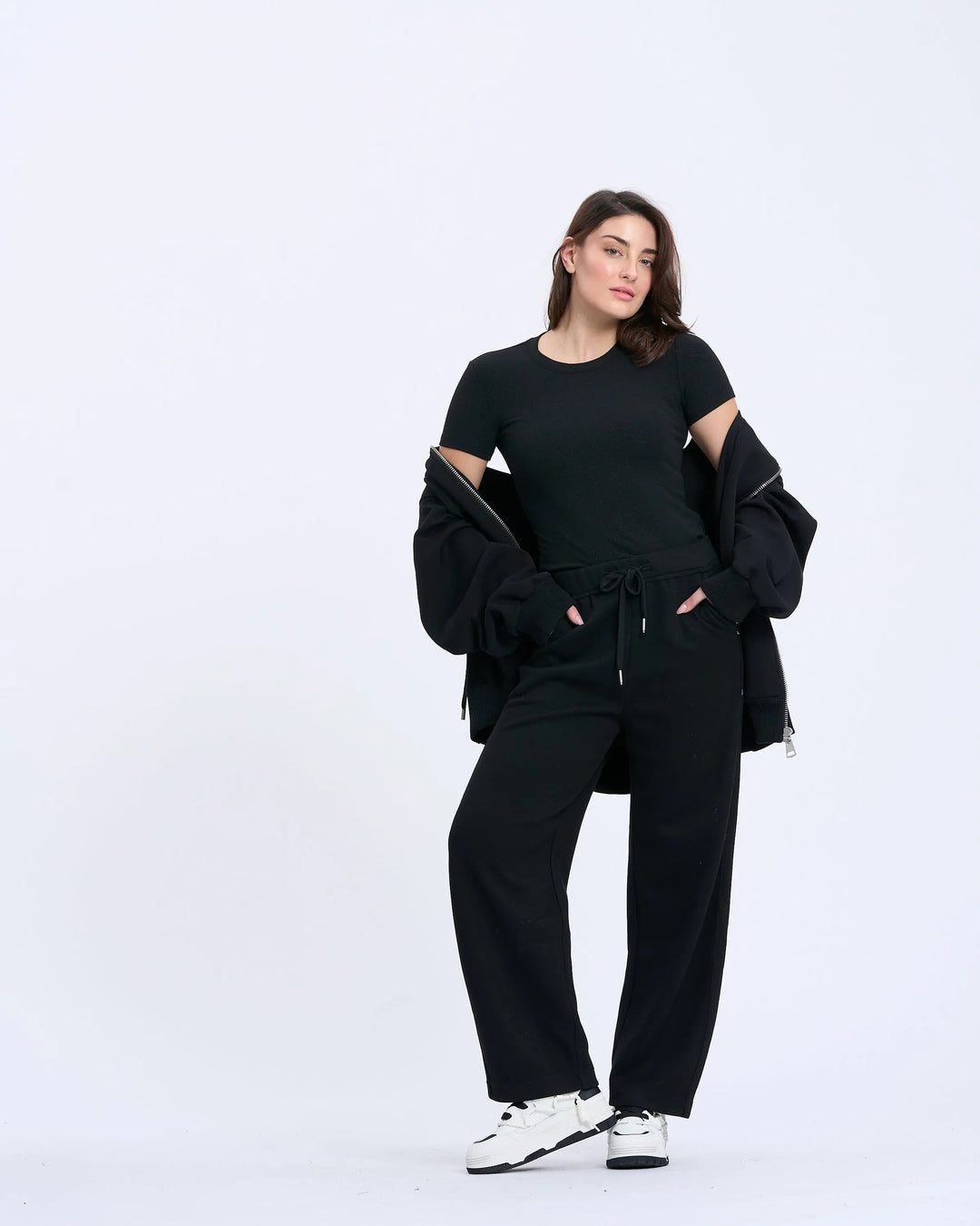 An image of a   85112 XL Zip Oversized Hoodie by  Mirra Masa