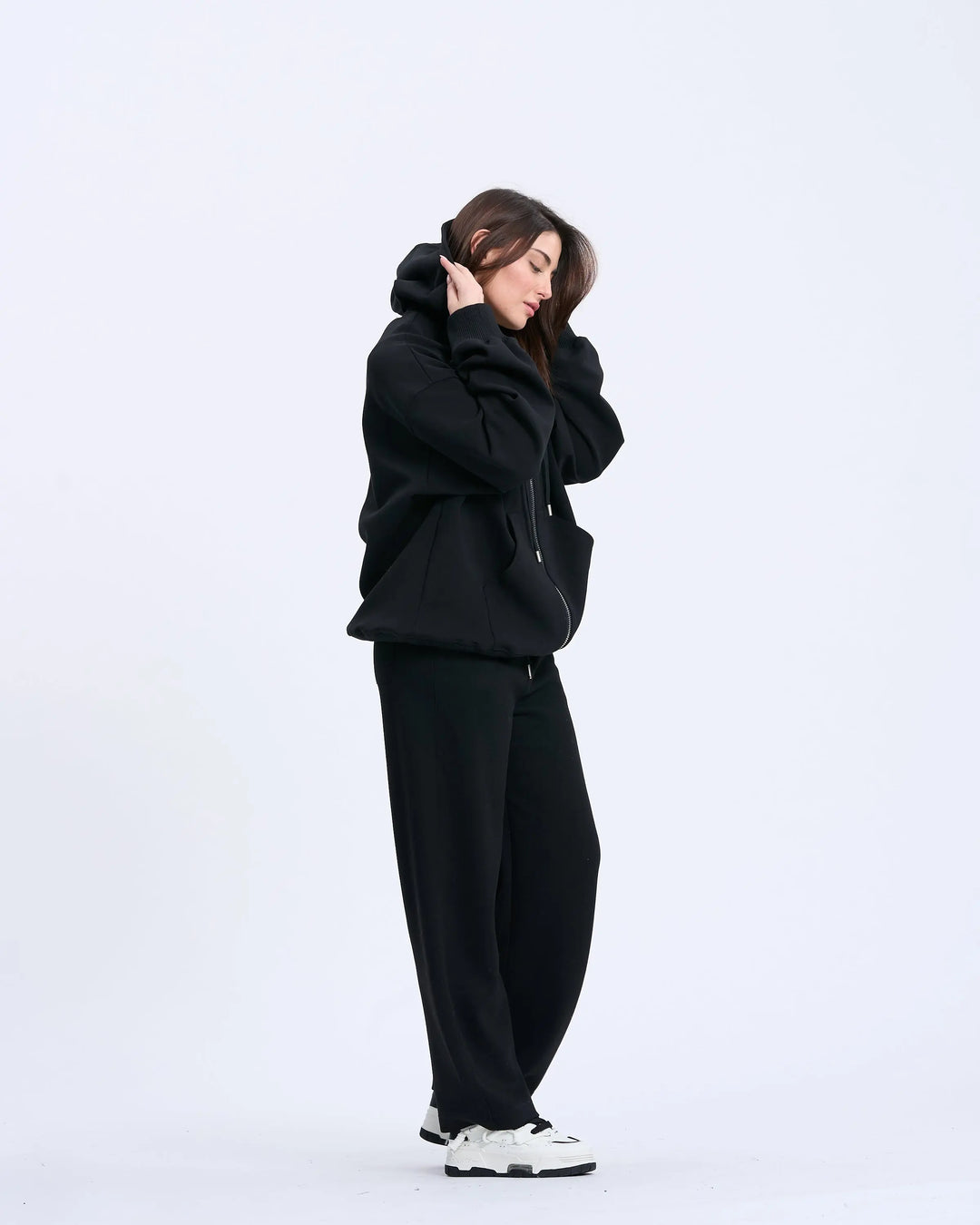 An image of a   85112 XL Zip Oversized Hoodie by  Mirra Masa