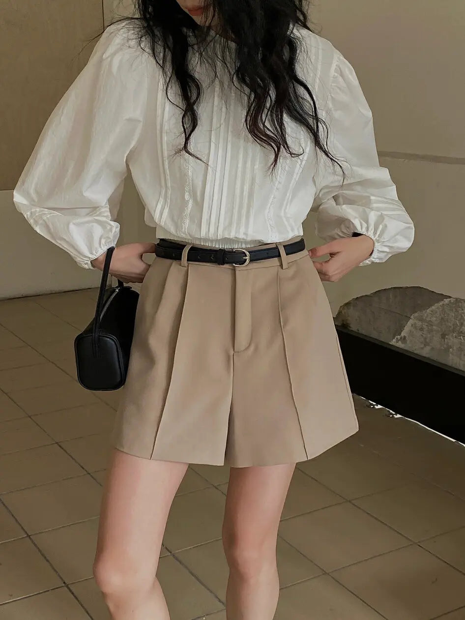An image of a  Khaki-Small 8755 Shorts by  Mirra Masa