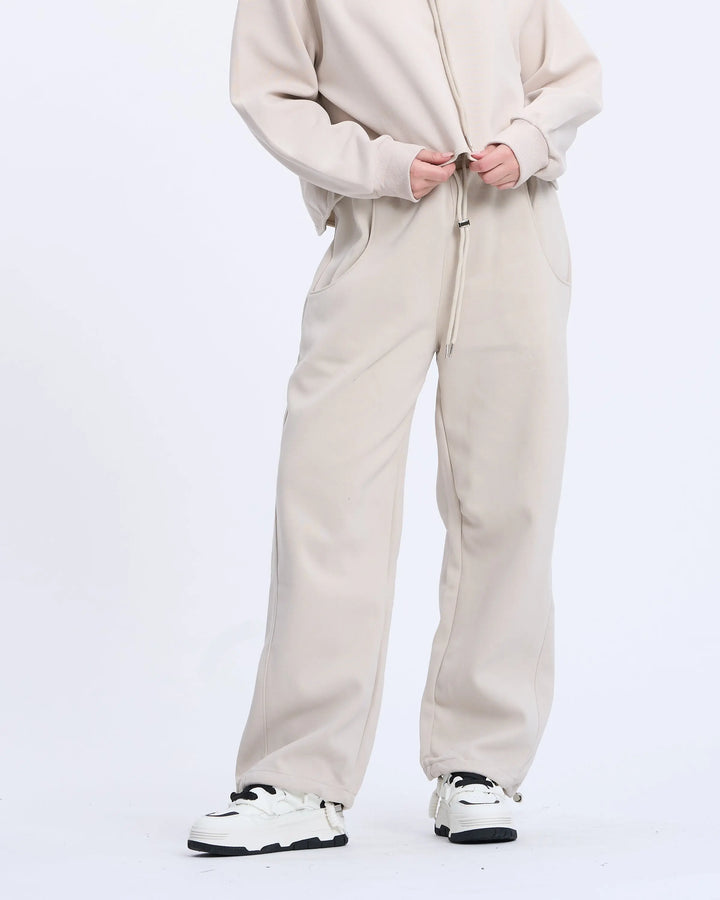 An image of a  Beige-Large 8816 Essential Look Sweatpants by  Mirra Masa